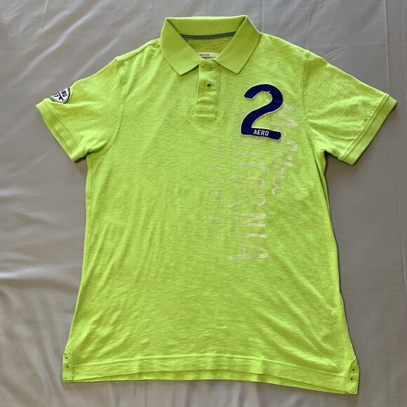 Aeropostale 2 Graphic Shirts Men Size XL Green Blue (NWT) Short Sleeves - Picture 3 of 16